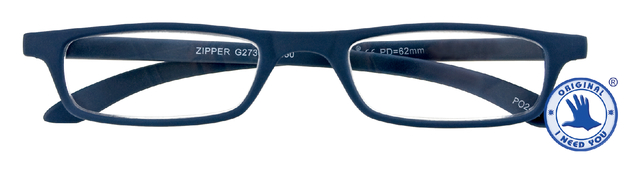 Leesbril I Need You +1.50 dpt Zipper blauw
