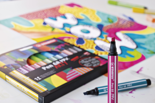 Viltstift STABILO Pen 68 Max Arty assorti etui à 6 stuk