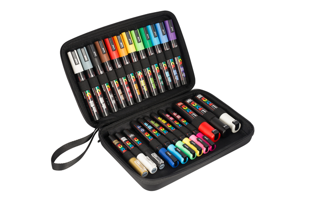 Paintmarker Uni POSCA assorti koffer à 24 stuks