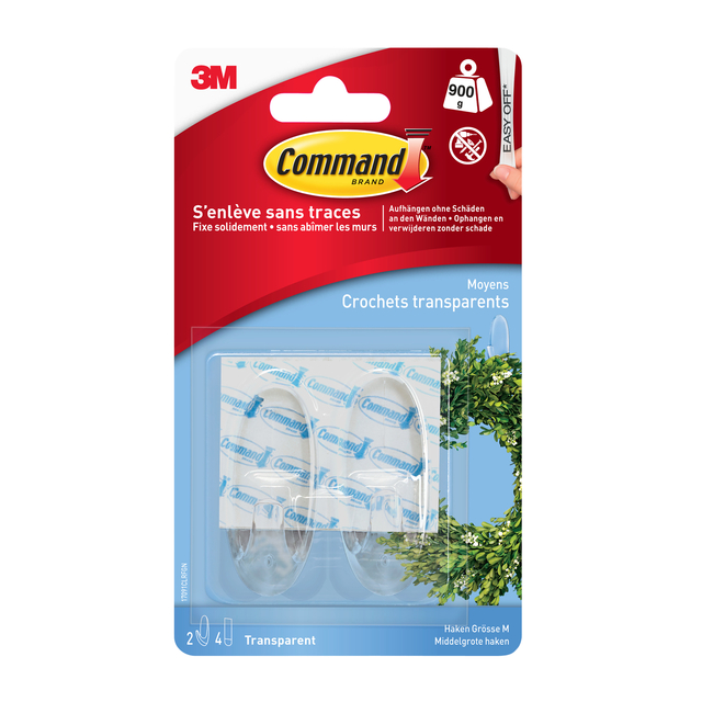 Crochet Command medium oval incl. mounting strip 2 pieces