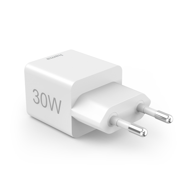 Oplader Hama USB-C/USB-A Mini PD 30W wit