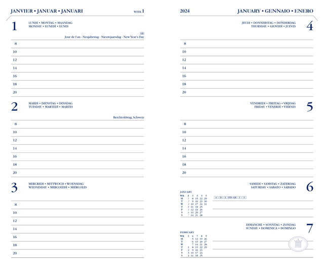 Agenda 2027 Ryam Memoplan 7 Nappa 7dagen/2pagina's assorti