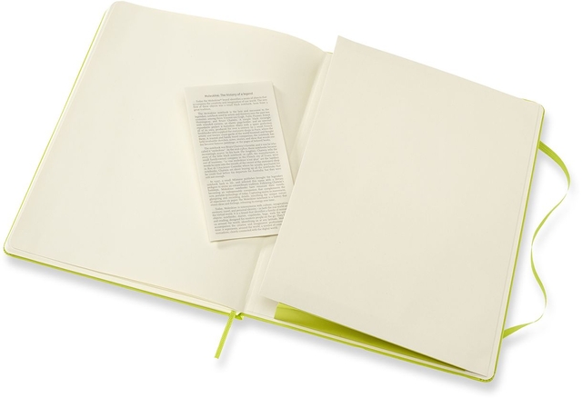 Notitieboek Moleskine XL 190x250mm lijn hard cover lemon green