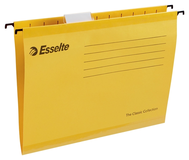 Reinforced Suspension File Esselte Classic A4 V-bottom yellow