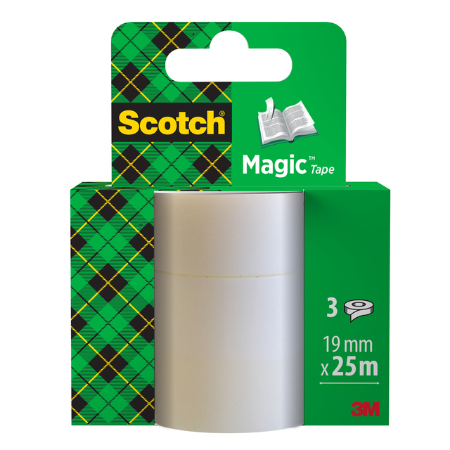 Adhesive tape Scotch Magic 819 19mmx25m invisible 3 rolls