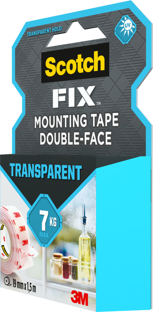 Adhesive tape Scotch double-sided adhesive tape 19mmx1.5m clear