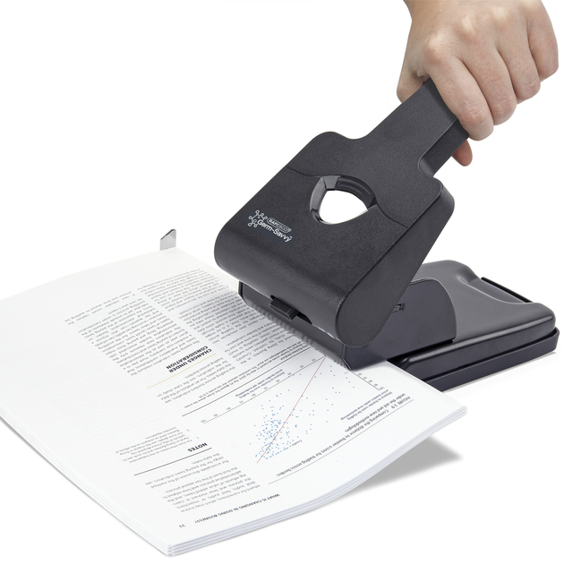 Perforator Rapesco Germ-Savvy Heavy Duty HD865-P antibacterieel 2-gaats zwart