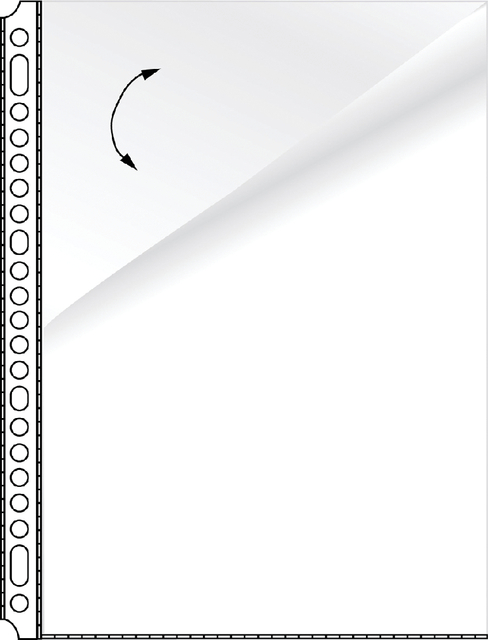 Folder sleeves Kangaro A4 L-model PP 80 micron 23 holes 10x10 pieces