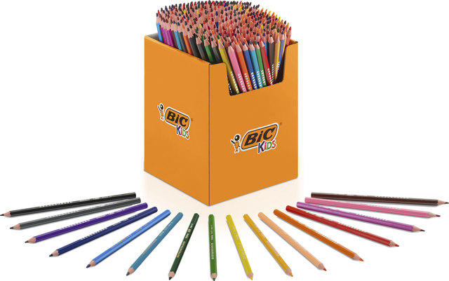 Kleurpotloden BicKids Evolution ecolutions assorti schoolbox à 288 stuk