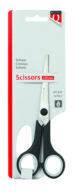 Scissors Quantore 170mm soft grip black