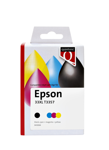Ink cartridge Quantore alternative for Epson T3357 black + 3 colors