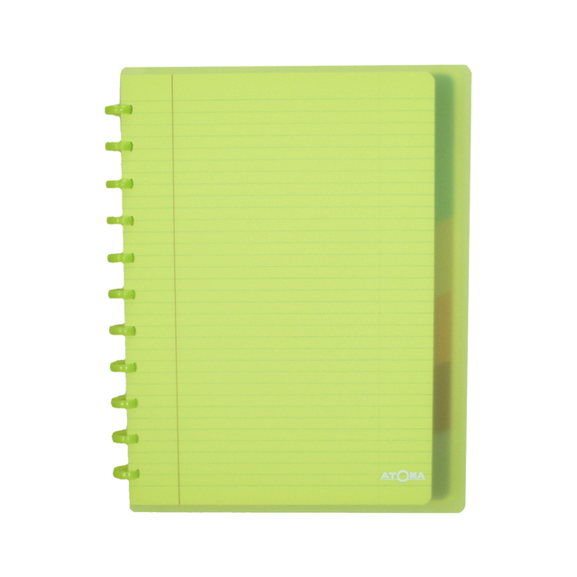 Schrift Atoma A4+ lijn 120blz 90gr PP transparant assorti
