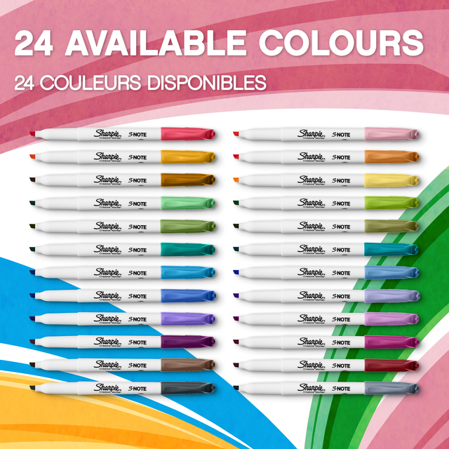 Markeerstift Sharpie S-note assorti blister à 12 stuks
