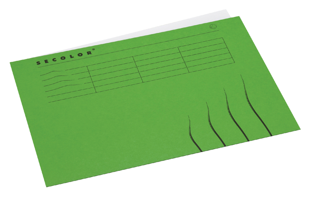 Folding folder Secolor A4 100% recycled cardboard 250 gr Green
