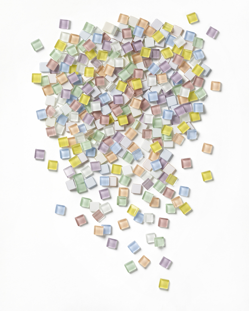 Mozaieksteentjes Folia 10x10mm glas pastel assorti