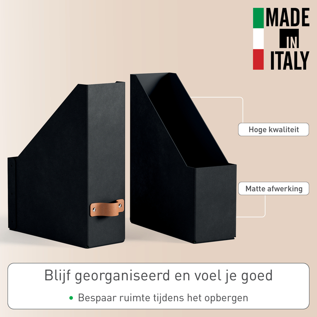 Tijdschriftencassette Leitz Puro set van 2 zwart