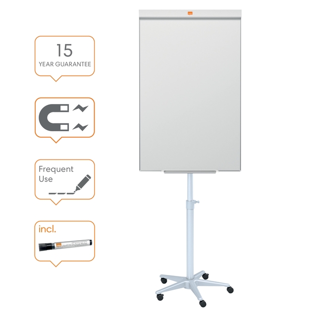 Flipover Nobo Impression Pro stalen mobiele whiteboard