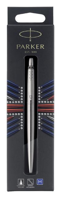 Balpen Parker Jotter stainless steel CT medium blister à 1 stu