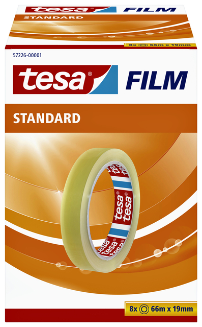 tesafilm Standard transparent tape, 8 x 66m:19mm