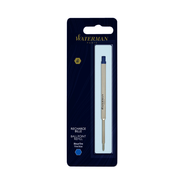 Balpenvulling Waterman fijn blauw blister à 1 stu