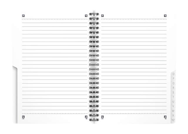 OXFORD Office Urban Mix A5 A-Z Polypropylene Twin-wire Index Book Narrow Ruled 180 Pages Assorted Colours SCRIBZEE® Compatibl