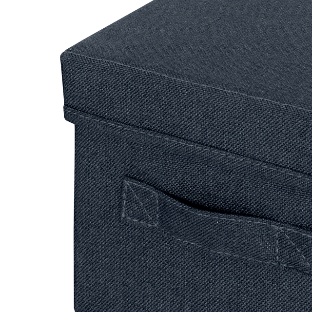 Opbergdoos Leitz gestoffeerd met deksel 190x160x285mm grijs 2 st