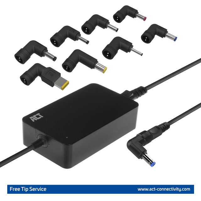 Laptop Oplader ACT Compact universeel 65W