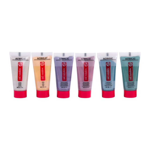 Acrylverf Talens Art Creation Metallic 12ml set à 6 kleuren