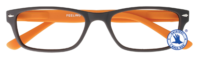 Leesbril I Need You +2.50 dpt Feeling bruin-oranje