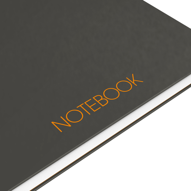 OXFORD International A5+ Hardback Twin-wire Notebook 5mm Squares 160 Pages Grey SCRIBZEE® Compatibl