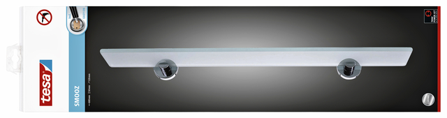Planchet tesa® Smooz glas hoogglans verchroomd metaal zelfkleven