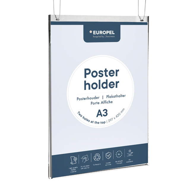 OPUS 2 Hanging Poster Holder A3 Portrait