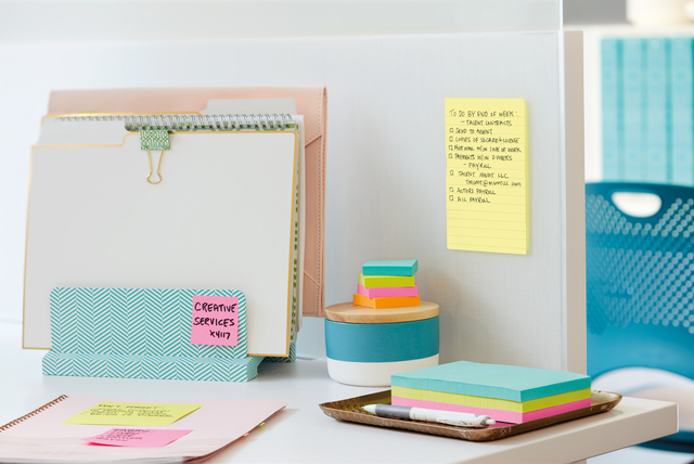 Memo pad Post-it 660 lijn 102x152mm canary yellow