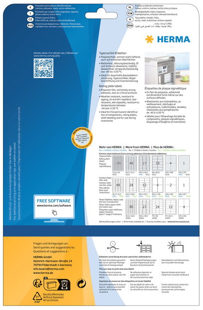 Silver foil for rating plates 210x297 SuperPrint LaserCopy