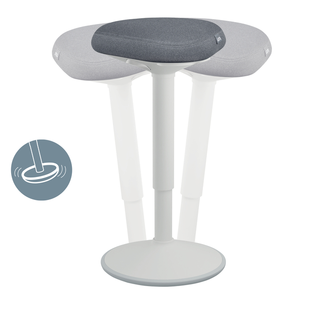 Actieve zit-sta kruk Leitz Ergo met gasveer 57-82 cm