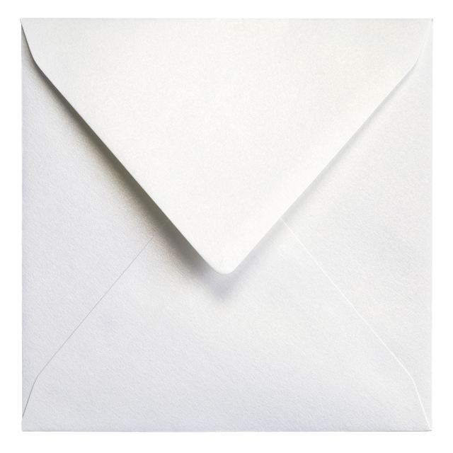 Envelop Papicolor 140x140mm metallic parelwit pak à 6 stuks