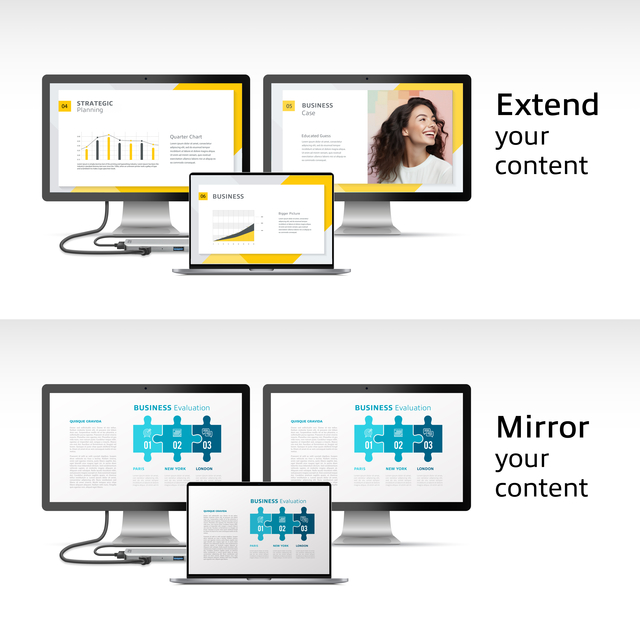 Adapter ACT USB-C 4K multiport for 2 HDMI monitors