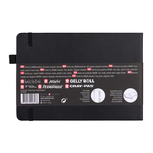 Schets-notitieboek Sakura A5 140gr 80vel zwart