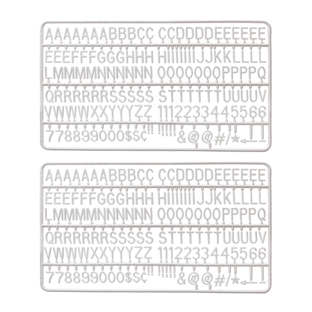 Letter set IEZZY for letter board 2x150 white