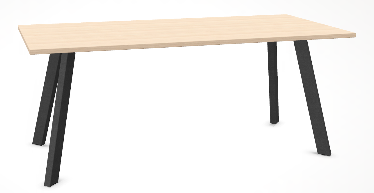 Rechthoekige vergadertafel afmeting 220 x 100 cm