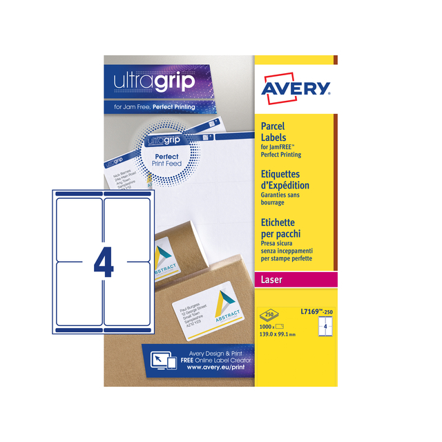 Label Avery L7169-250 99.1x139mm white 1000 labels