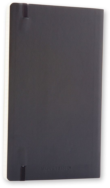 Notitieboek Moleskine large 130x210mm ruit 5x5mm soft cover zwart