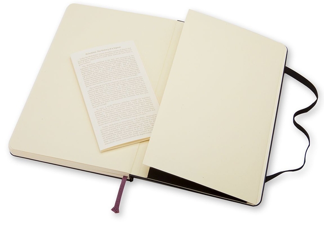Notitieboek Moleskine large 130x210mm blanco hard cover zwart