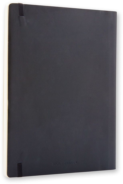 Notitieboek Moleskine XL 190x250mm blanco soft cover zwart