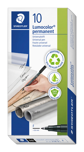 Staedtler Lumocolor Pen Fine Blk 318-9