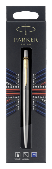 Balpen Parker Jotter stainless steel GT medium blister à 1 stu