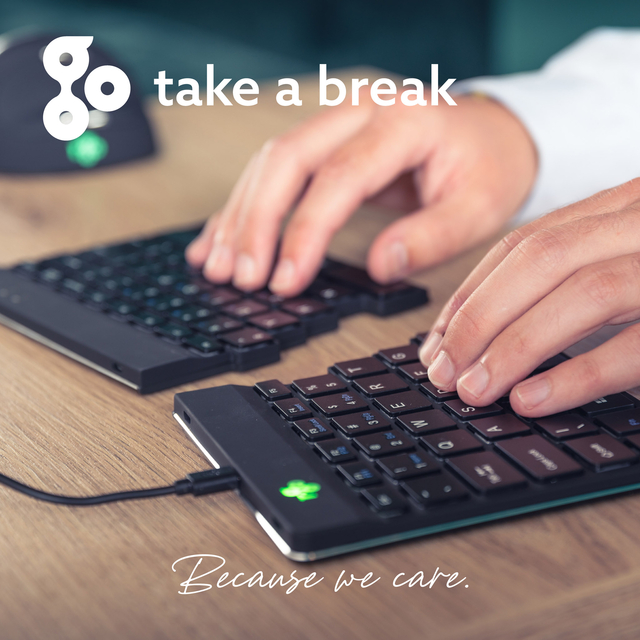 R-Go Split Ergonomic Keyboard, AZERTY (BE), black, wired