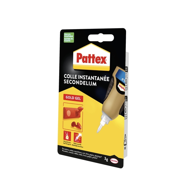 Superglue Pattex Gold GEL tube 3 grams on blister