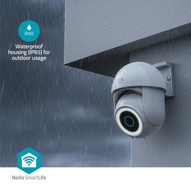 Beveiligingscamera Nedis Smartlife Wifi buiten 3MP Full HD 1296p wit