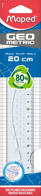 RULER MAPED GEOMETRIC 20CM